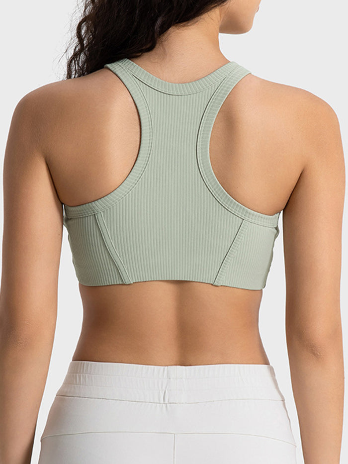 Ribbed Halter Crop Top