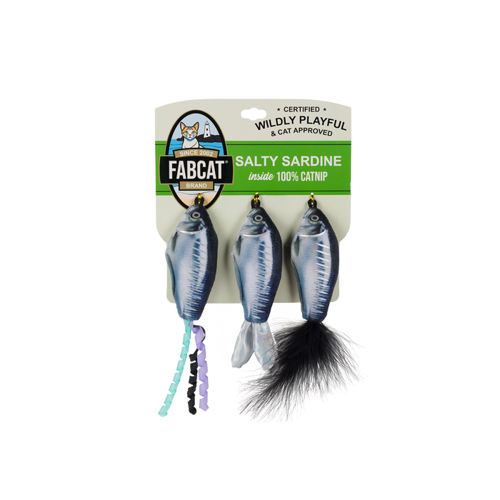 fabdog® Salty Sardines 3-Pack Cat Toy Cat Toys