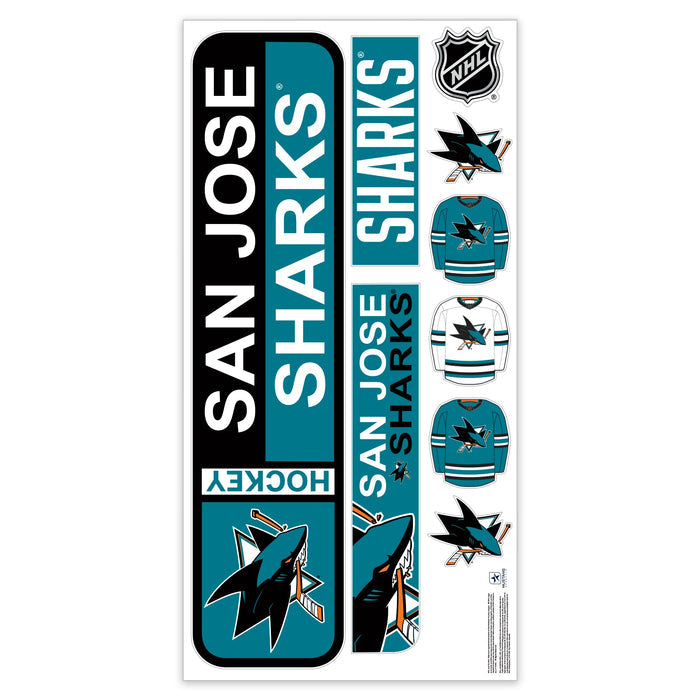 San Jose Sharks Repositionable Wall Decal Set - Street Signs