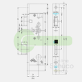 Schuco 241302 / 279497 dag- en nachtslot - KABA cilinder 34/92/10