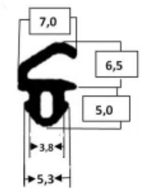 Schuco aanslag dichting corona 60 - 98050251