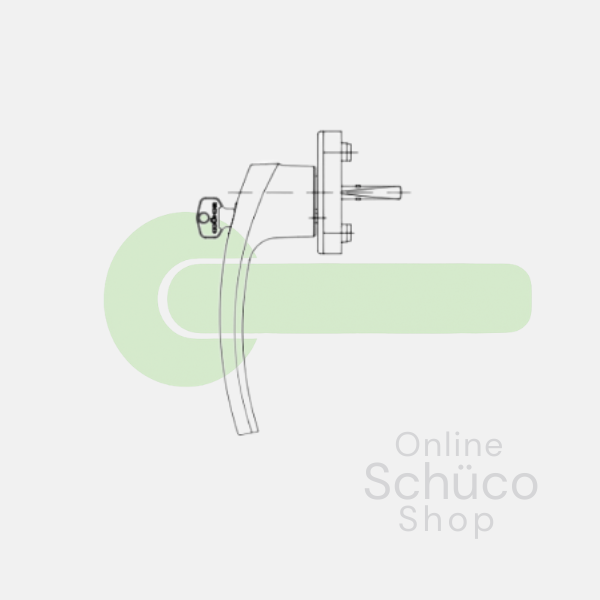 Schuco afsluitbare greep - alu 247581