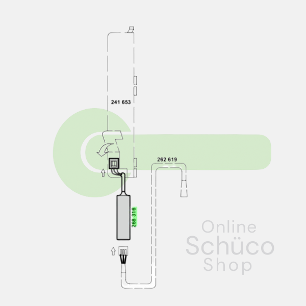 Schuco buffer voor deuropener - 268316