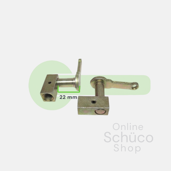 Schüco espagnolet nokken 239353  t.b.v. opbouw espagnolet - 22 mm