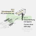 Schuco kapje t.b.v. hoekoverbrenger voor bovenlicht - 276270 / 243064