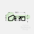 Schuco onderdorpel aluminium AWS 65 - per meter - 167260