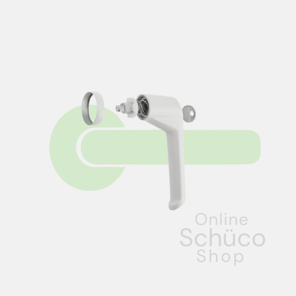 Schuco raamgreep - afsluitbaar - 234016 - crèmewit RAL9010