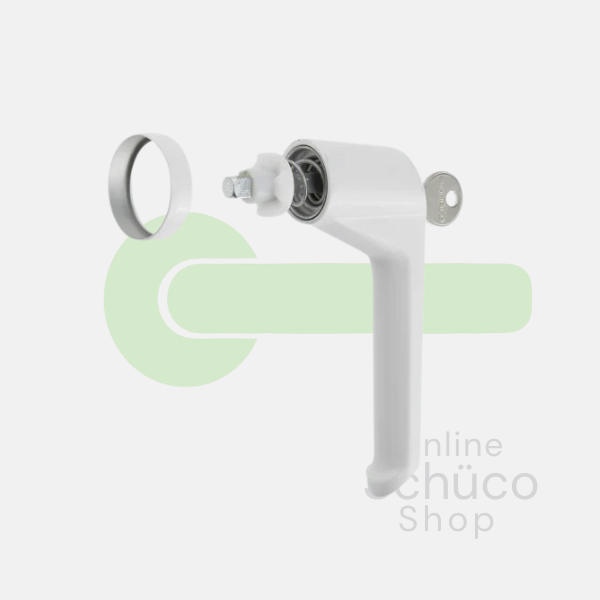 Schuco raamgreep - afsluitbaar - 234017 - wit RAL9016
