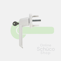 Schuco raamgreep - afsluitbaar - 37 mm stift - 98050480 / 23471900 - wit / crèmewit