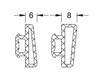 Schuco rubberset vouwwand FD70 set - 224694