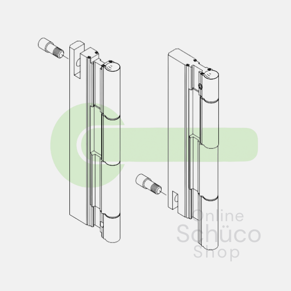 Schuco scharnier FD 70 dubbel set van 2 - 233927