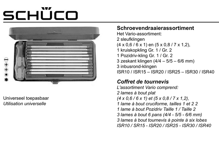 Schuco schroevendraaier set - 282046