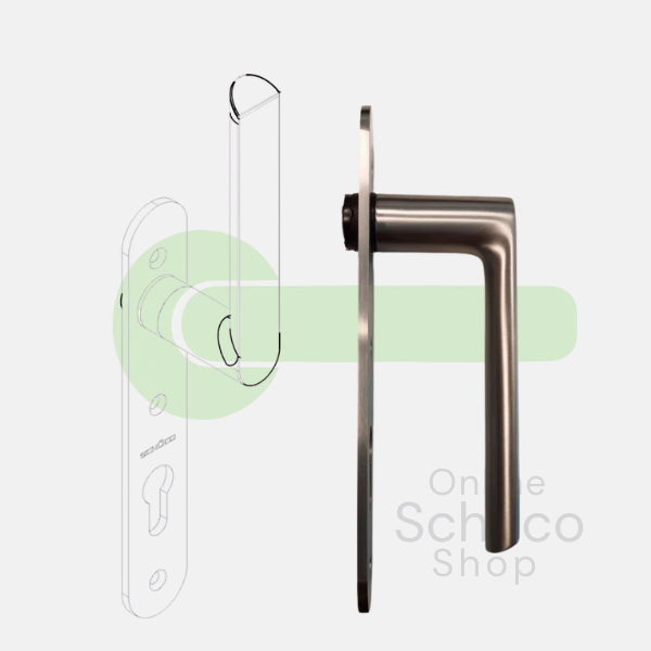 Schüco schuifdeurgreep RVS/Inox 247959