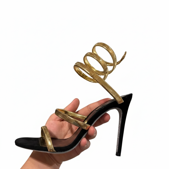 Black/Gold Spiral Sandal – No BG 2