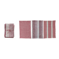 Set of Red & Natural Woven Tea Towels