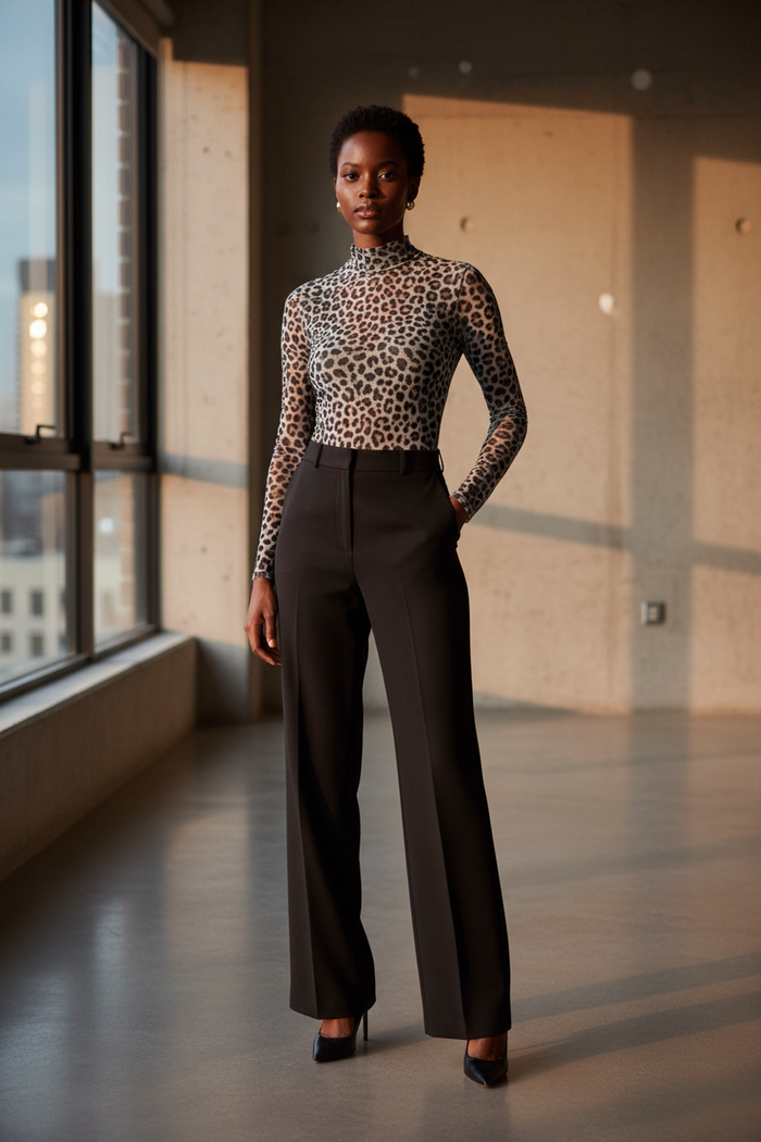 Mesh Leopard Bodysuit - Loft Editorial