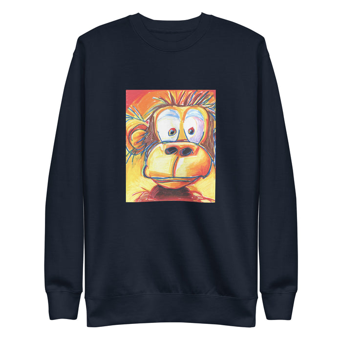 Silly Monkey - Unisex Premium Sweatshirt - Vichy's Art