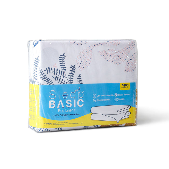 Packaging of the Sleep Basic Bed Linens 4 Piece Flat Sheet Set