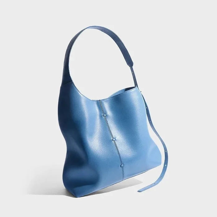 Soft Leather Barrel Shoulder Bag | Underarm & Crossbody - The PM Edit