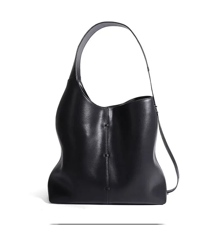 Soft Leather Barrel Shoulder Bag | Underarm & Crossbody - The PM Edit