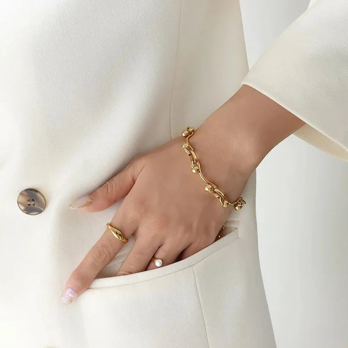 Solid Chain Necklace & Bracelet Set | PVD Plated | Tarnish - Free & Waterproof - The PM Edit