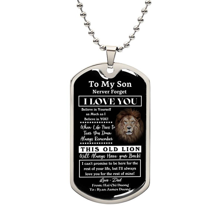 Son Dog Tag - To My Son My Lover Dog Tag hai chi duong