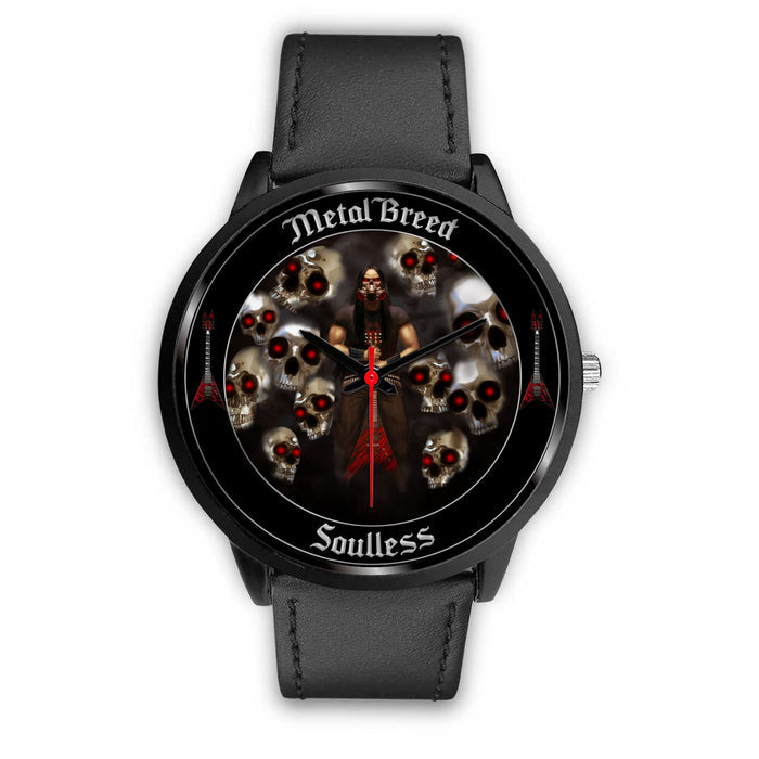 Soulless Chrome Skull Red Eye Dark Clouds
