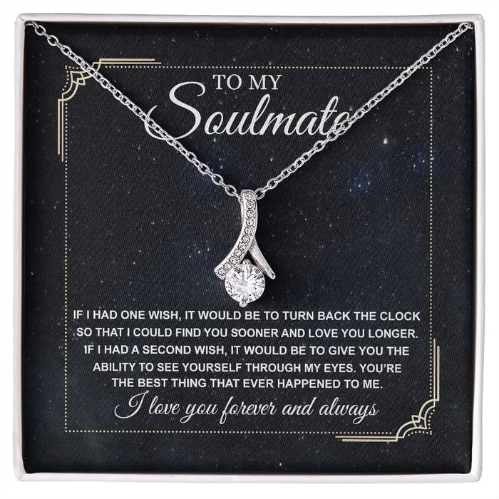Soulmate Necklace Gift For Her, To My Soulmate Necklace B0BQJNDGH6