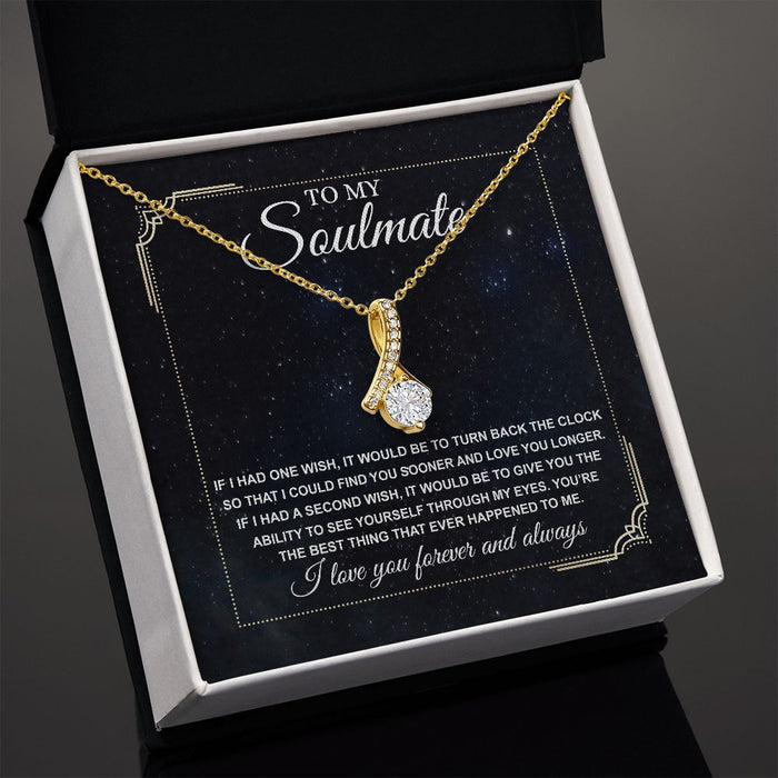 Soulmate Necklace Gift For Her, To My Soulmate Necklace B0BQJNDGH6