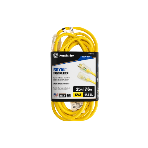 Southwire 12/3 25' Heavy Duty Extension Cord
