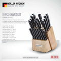Stainless Steel Kitchen Set – 19 Pieces Kitchen Knives Stainless Steel Kitchen Set – 19 Pieces Stainless Steel Kitchen Set – 19 Pieces Muller Koch