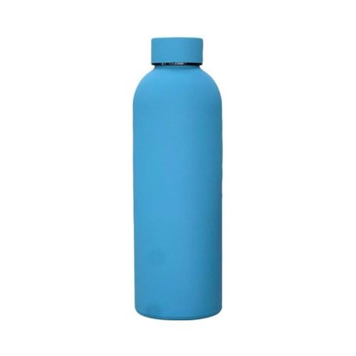 water bottle contents and components flat lay