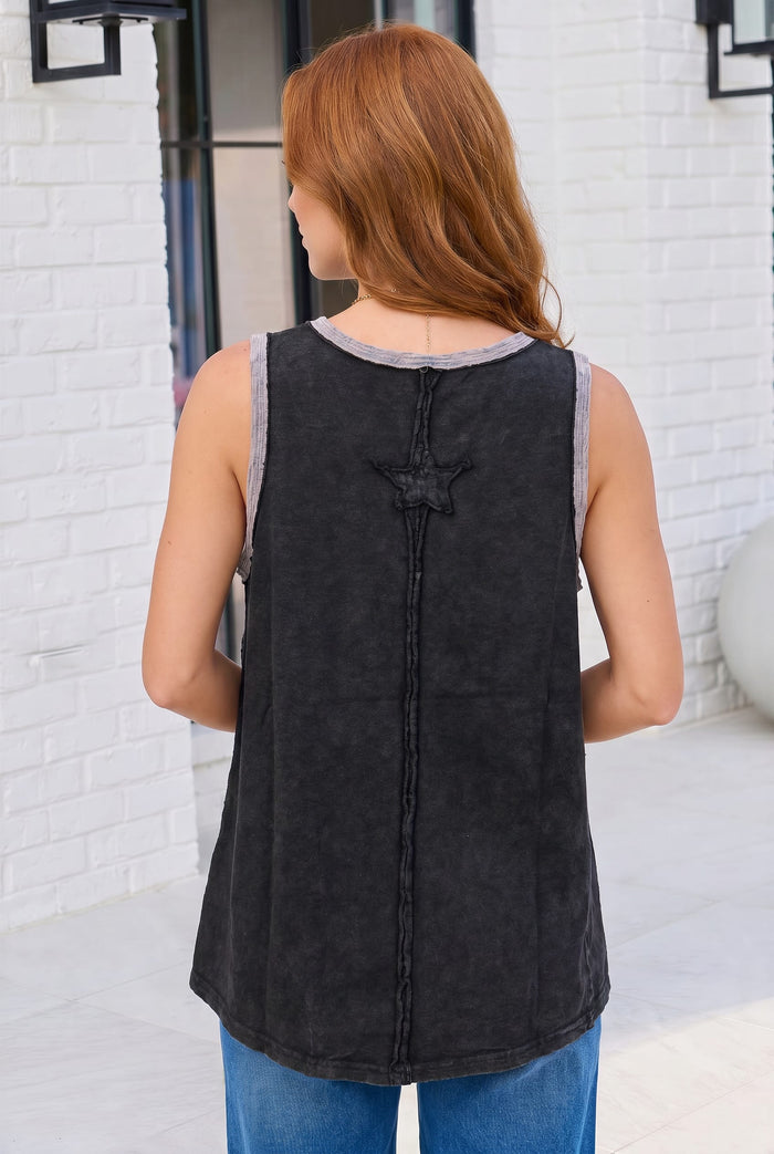 Star Power Mineral Washed Tank Top