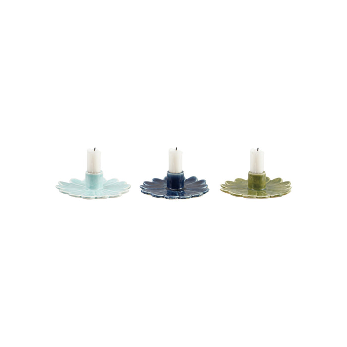 Stoneware Flower Shaped Taper Holder