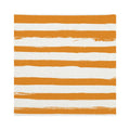 Stripe on Stripe clementine cotton and oyster linen fabric - Kerri Rosenthal