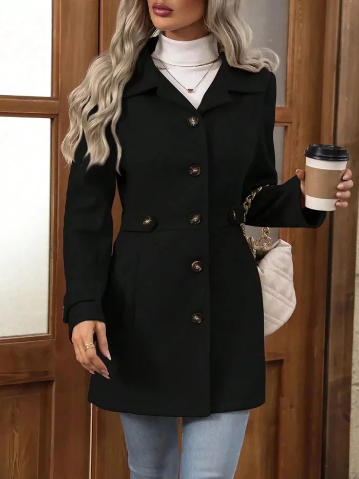 Button Up Long Sleeve Coat - The PM Edit