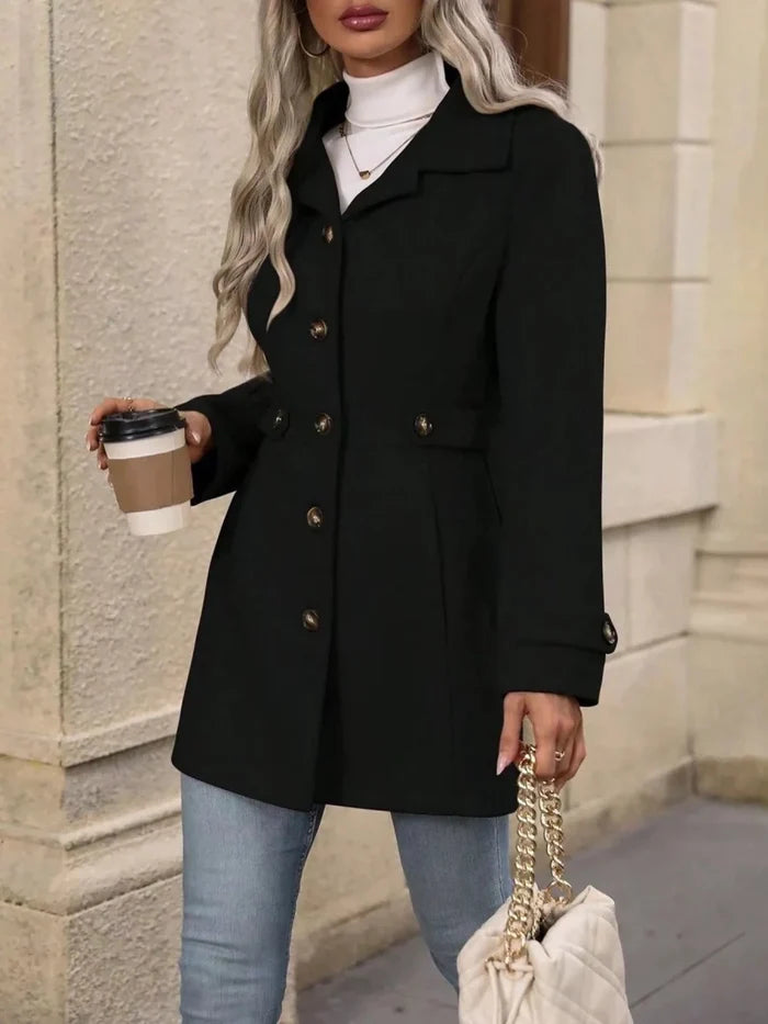 Button Up Long Sleeve Coat - The PM Edit