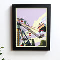 Summer Fair Art Print 8" x 10" Framed Wall Poster By Alan Claude - Maine