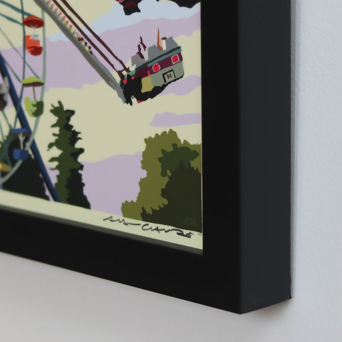Summer Fair Art Print 8" x 10" Framed Wall Poster By Alan Claude - Maine