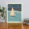 Sunset Sail 8" x 10" Wall Poster By Alan Claude - Maine