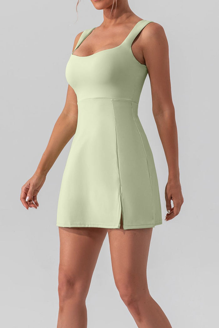 Sweetheart Neck Sleeveless Active Mini Dress