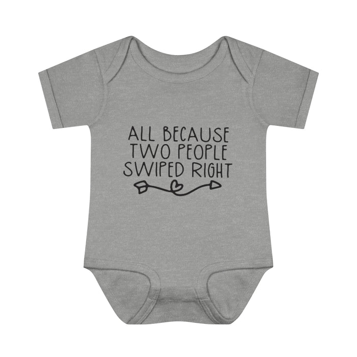 Swiped Right Infant Onesie