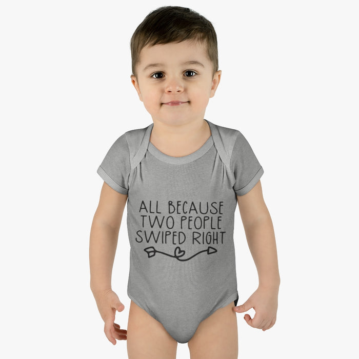 Swiped Right Infant Onesie