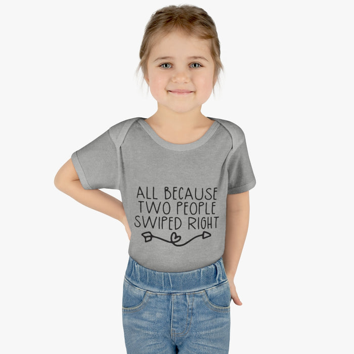 Swiped Right Infant Onesie