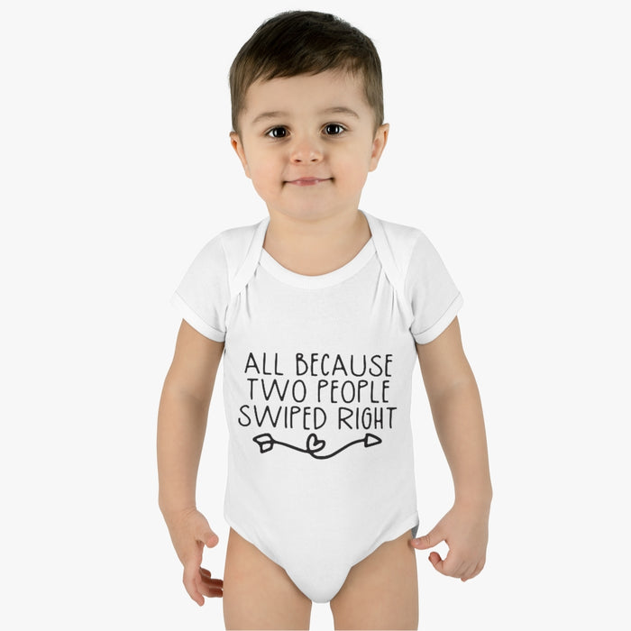 Swiped Right Infant Onesie