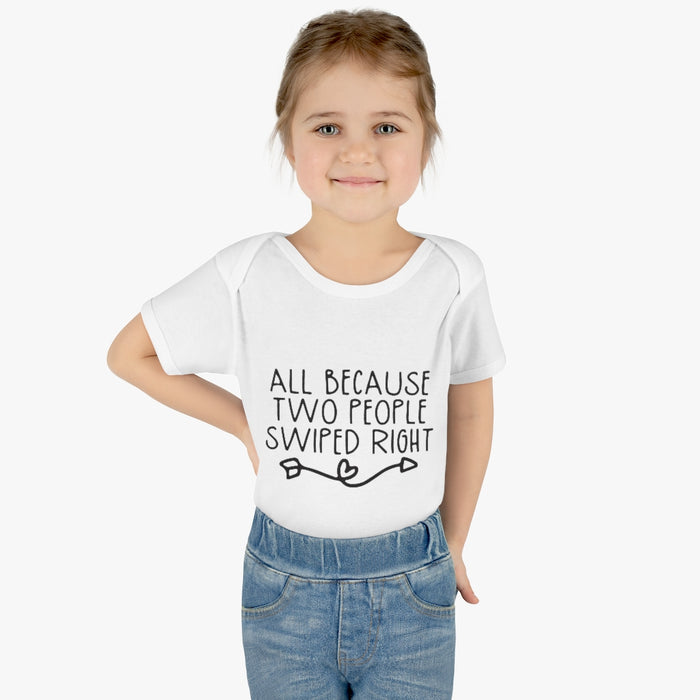 Swiped Right Infant Onesie