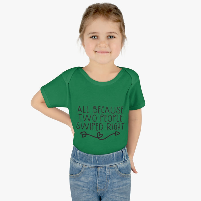 Swiped Right Infant Onesie