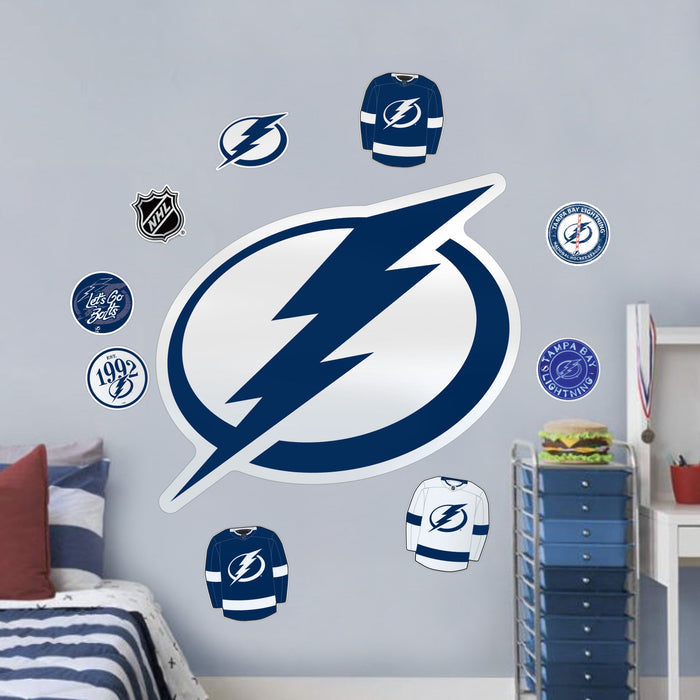Tampa Bay Lightning Repositionable Wall Decal Set - Team Logos