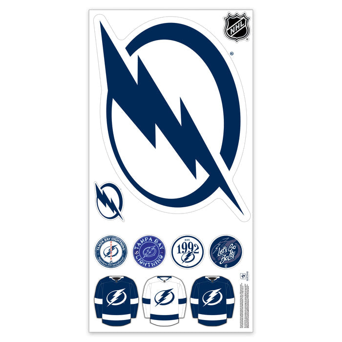 Tampa Bay Lightning Repositionable Wall Decal Set - Team Logos