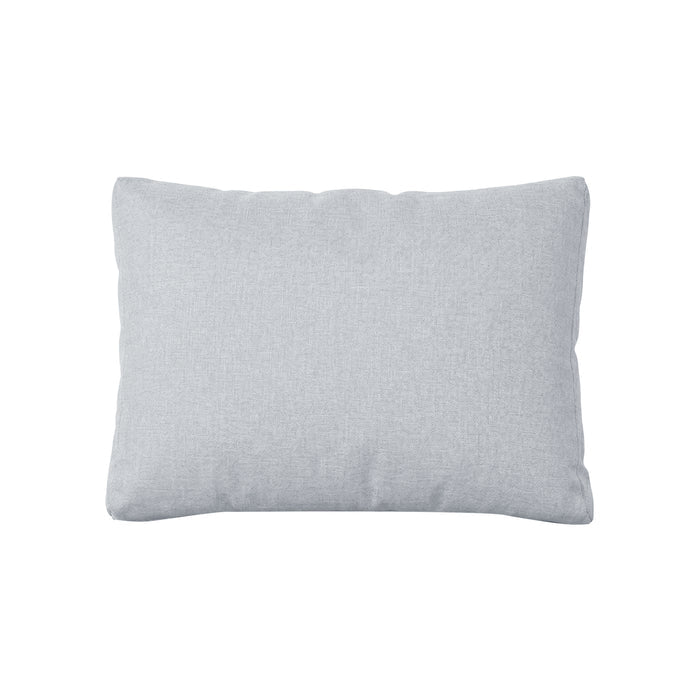 Light grey rectangular pillow front view on white background